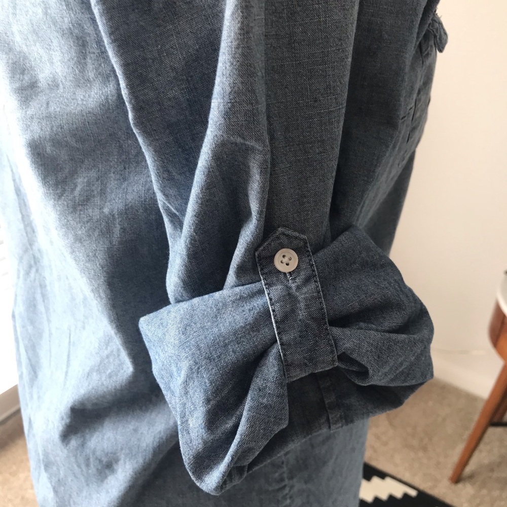 J. Crew Chambray Utility Button Down - image 3